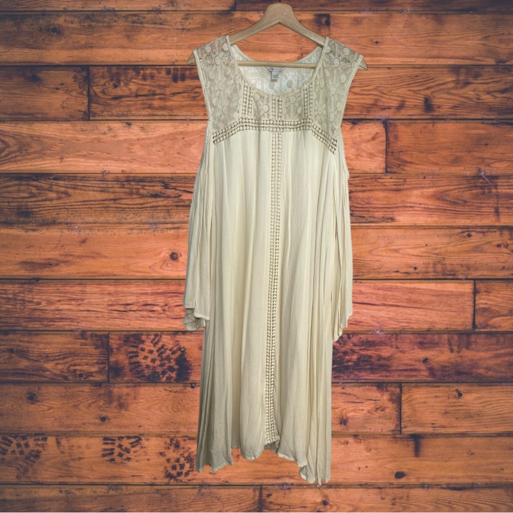 Cato Cream Lace Cold Shoulder‎ Dress 22/24W